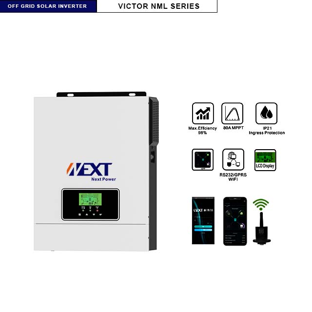 Victor NML Series 1.6KW Off Grid Solar Inverter Pure Sine Wave with 80A MPPT Solar Charge